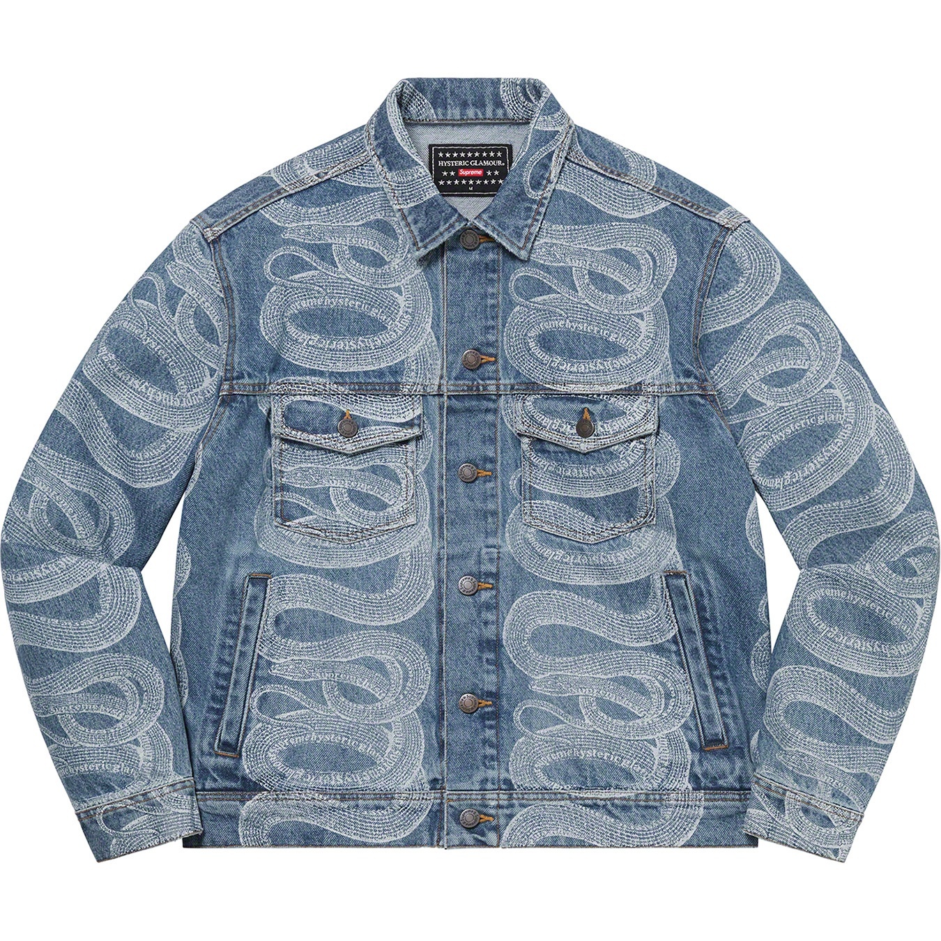 Supreme®/HYSTERIC GLAMOUR Snake Denim Trucker Jacket view 8